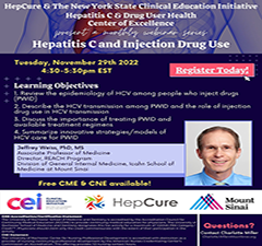 HepCure and CEI co-sponsored Webinar: Hepatitis C and Injection Drug Use